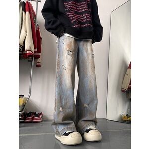 Stylish Relaxed Fit Distressed Jeans for Men